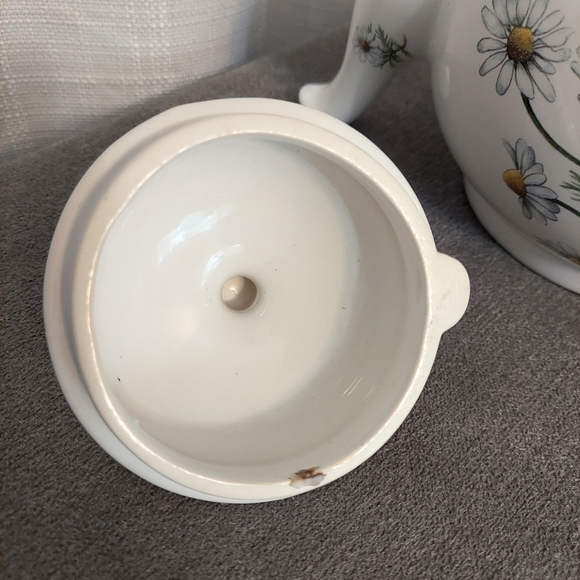 Royal Caldone Floral Teapot Botanical Chamomile Dogwood England Cottage - Picture 11 of 11
